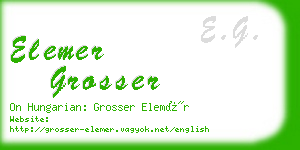 elemer grosser business card